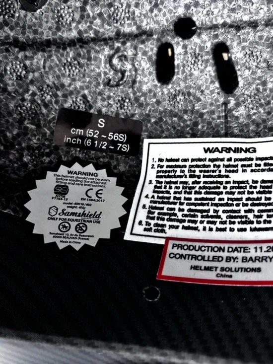 Samshield Women's Matte Black Equestrian Helmet New with tags - Picture 6 of 7